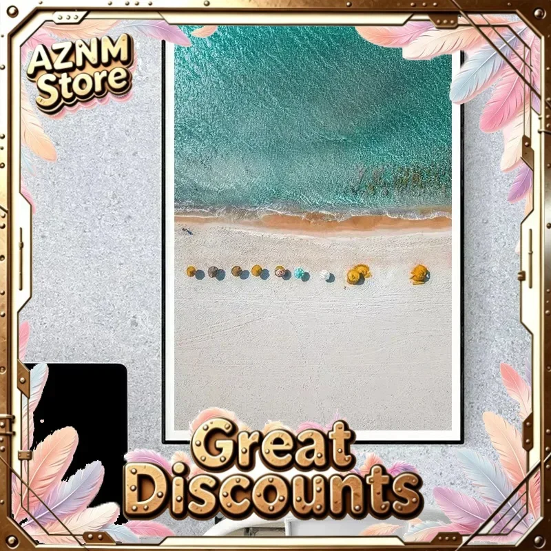 2026 Beach Seascape Canvas Painting Modern Simple Ocean Landscape Poster Prints Wall Art Pictures  Living Room Home Decoratio