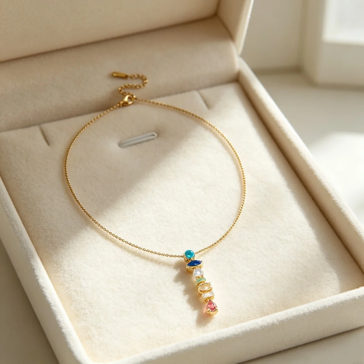 Trendy Colorful Geometric Zircon Spliced Pendant Necklace For Women Men Minimalist Star Heart Round Zircon Tassel Choker Jewelry