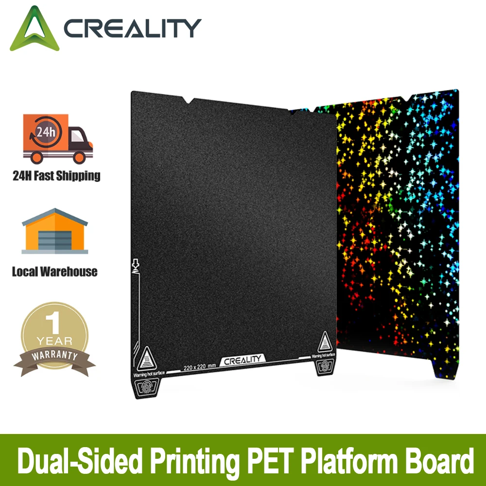 

Двусторонняя рабочая пластина Creality PEI+PET 235*235 мм (без мягкой магнитной наклейки) для Ender 3 V3 SE/V3 KE / Ender-3 S1/S1 Pro
