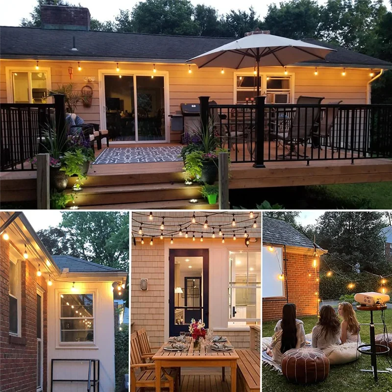 

ABBP-Waterproof Shatterproof S14 LED Bulb Warm White 2700K, E26,110V Outdoor String Replace Bulb