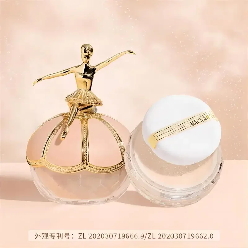 MACKANDY Ballet Setting Powder Loose Powder Light Breathable Natural Nude Makeup LongLasting Oil-Control Waterproof Cosmetics