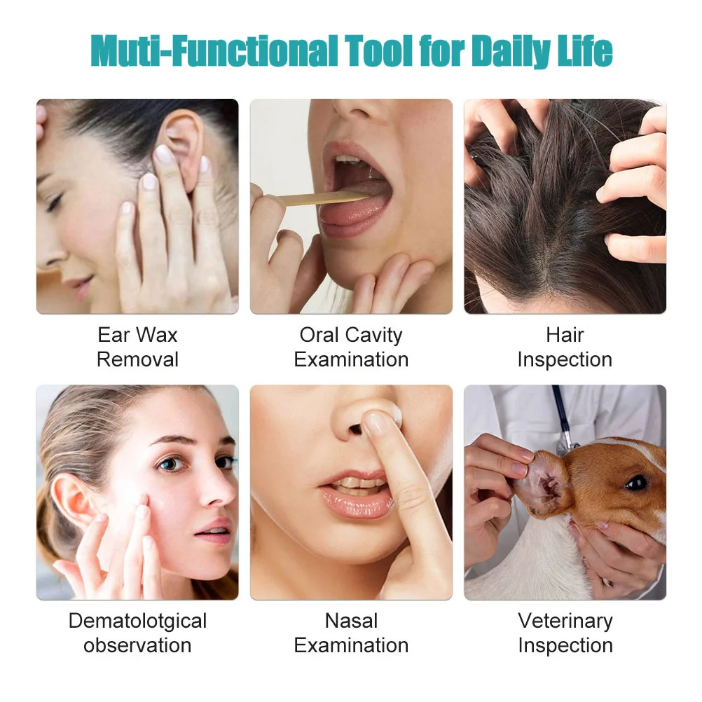 

1Set Wireless Ear Otoscope 1296P Lens Ear Cleaning Camera Scoop Tool High Definition Earwax Removal Kit Portable