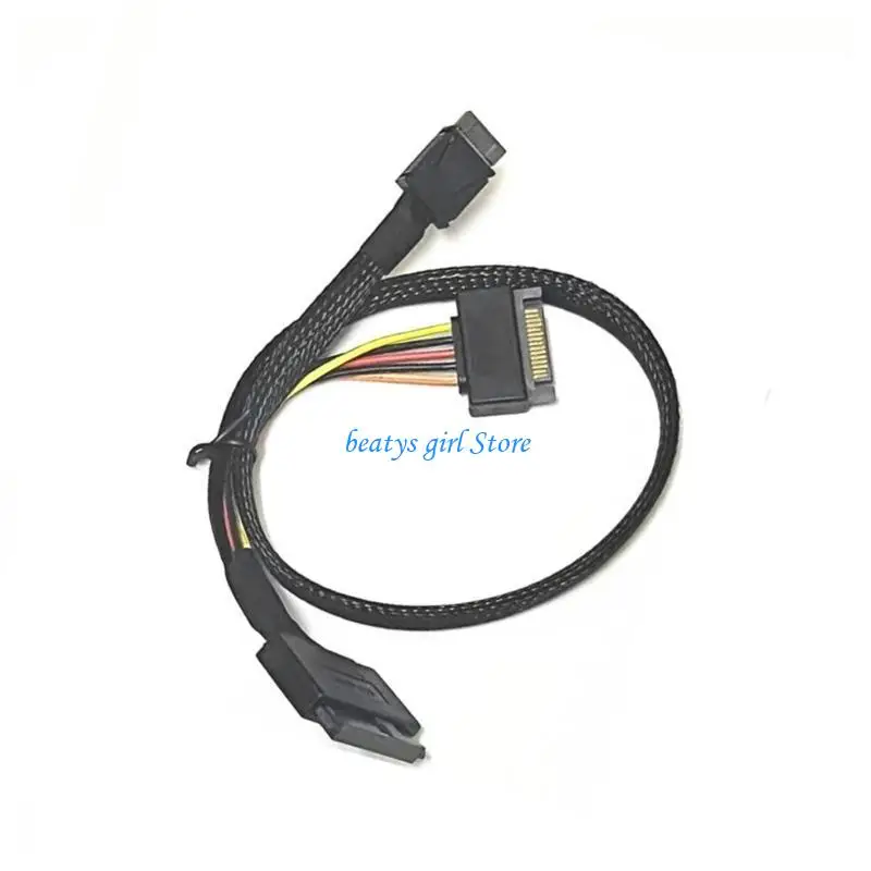 

C7AB Oculink SFF8611 Male to SFF8639 Female Cable 50cm for Connecting U3 SSDs Drive