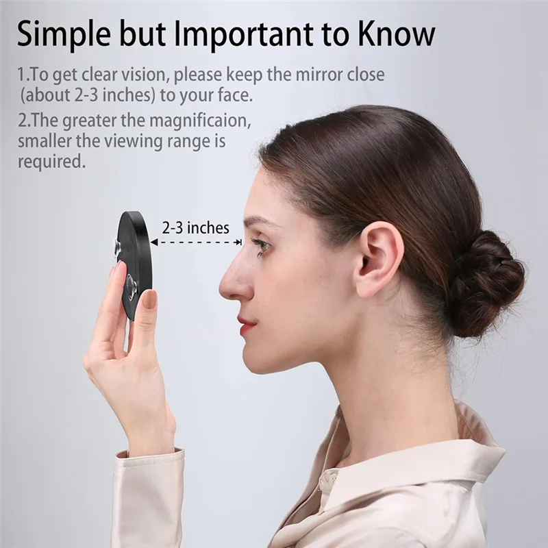 

ABUF-Magnifying Mirror 20X Mirror+10X Magnifier Mirrors With 2 Suction Cups Small Travel Magnifying Mirror And Tweezers Kit