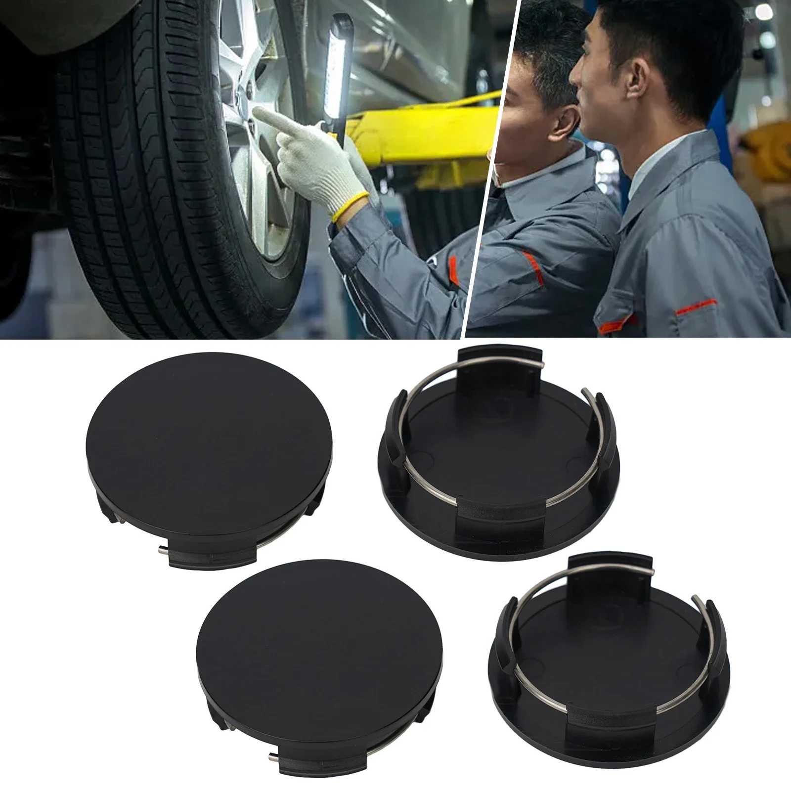 

For Mazda Auto Parts Car Wheel Center Cap ABS Black Car Accessories Car Decoration Kit Plastic Replacement Set