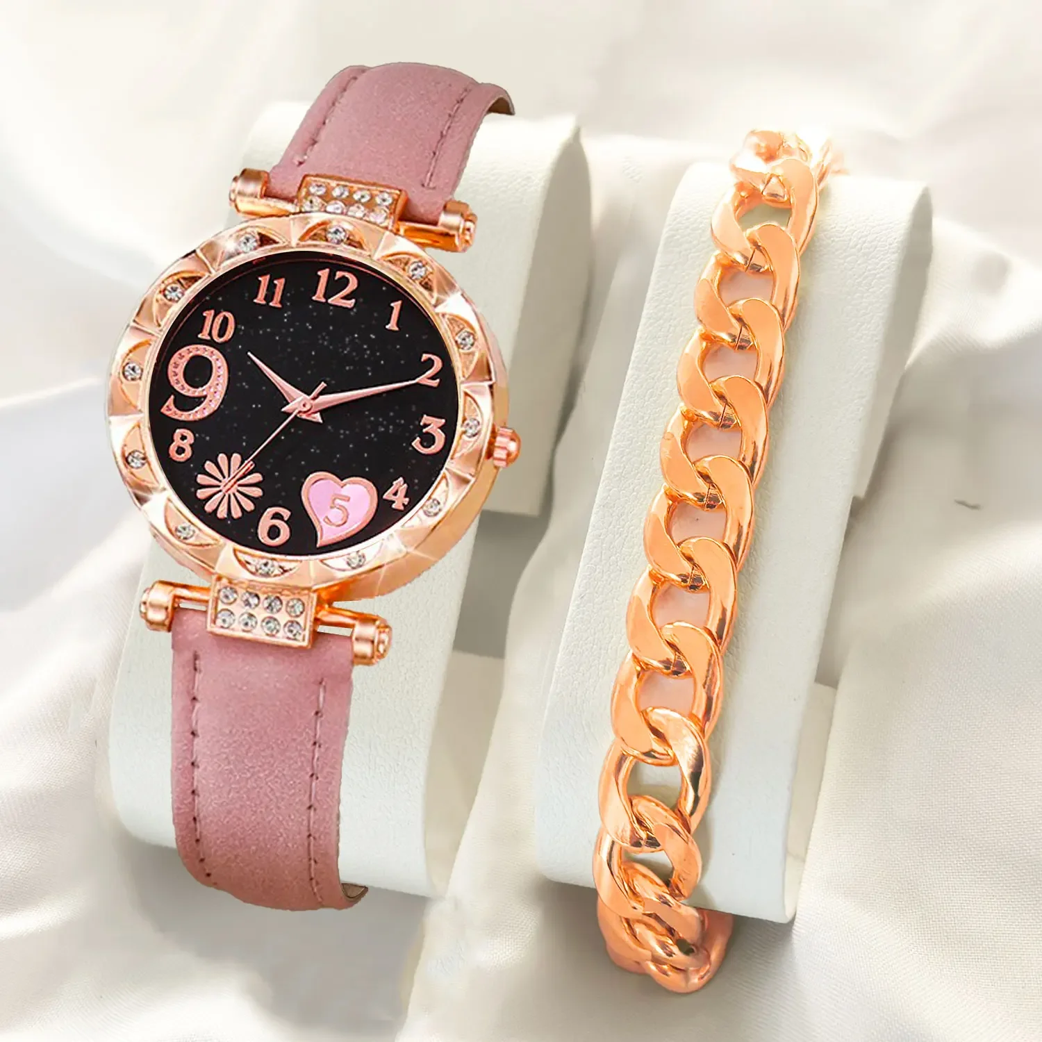 

2 шт., комплект белых женских часов, модный тренд, простой стиль, кварцевые часы с прямоугольным циферблатом, набор браслетов, идеальный подарок для нее