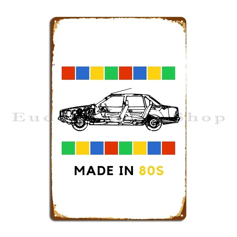 Talbot Tagora Made In 80s Rainbow Metal Sign Pub Garage Living Room Cinema Create Tin Sign Poster