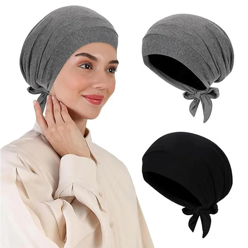 

Бандажная атласная подкладка, ночная шапка для сна, нижний шарф, эластичный платок на голову, шапочки, женский мусульманский хиджаб, тюрбан, капот, шляпа, химиотерапевтическая шапка, головной убор