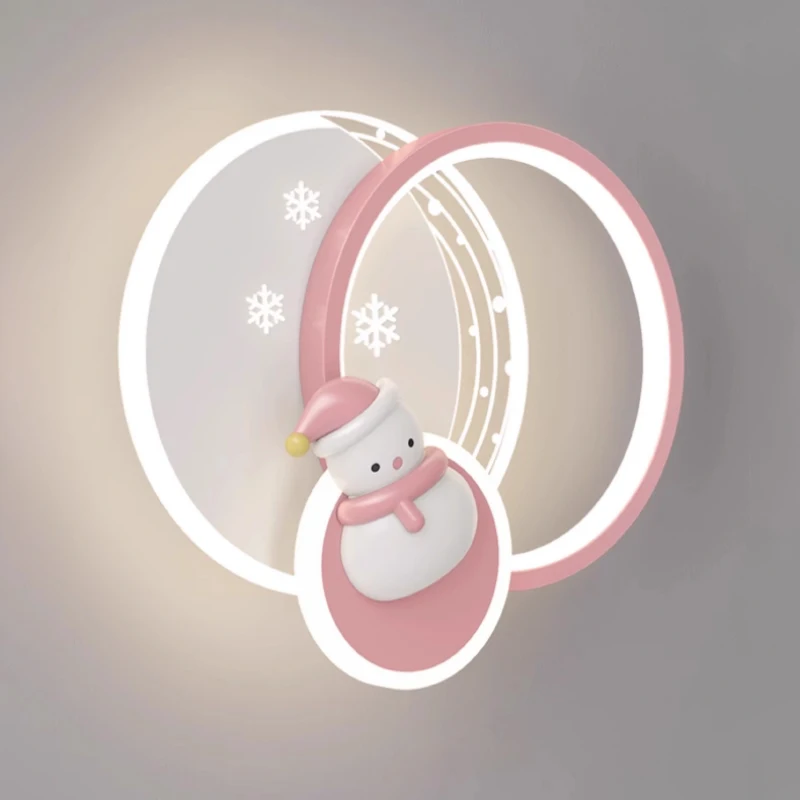 Children\'s Room Wall Lamps Cute Baby Room Princess Room Bedside Lamp LED Pink Bow Bunny Light Girl Bedroom Bedside Wall Lights