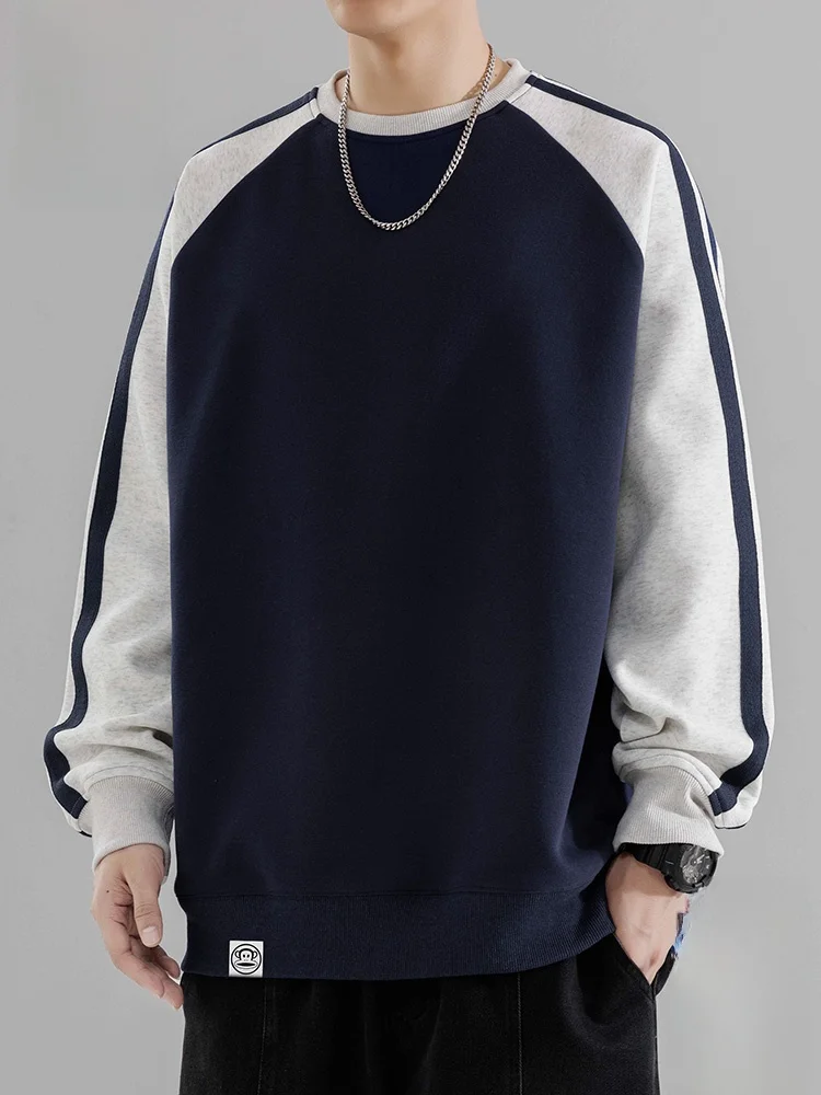 

Мужской свитшот PaulFrank свободного кроя с круглым вырезом, повседневный, удобный, из полиэфирного волокна, с длинными рукавами, в полоску, базовый топ