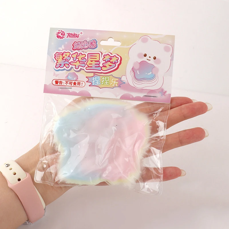 Spaß Farbverlauf Cartoon Squeeze Stern Spielzeug Nette Klebrige Abreact Stress Relief Kneifen Erwachsene Kinder Weiche Relief Entspannen Spielzeug Geschenk