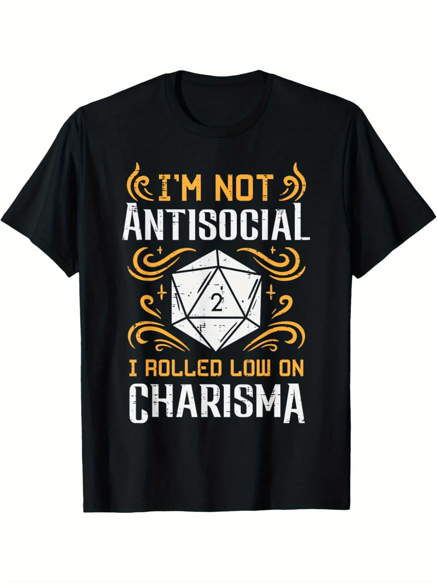 New 1pc, I'm Not a Sociopath, I'm Just Low-Key on Charm and Humor Vintage Print T-Shirt, Men's Casual Comfortable Summer Tee, Sh