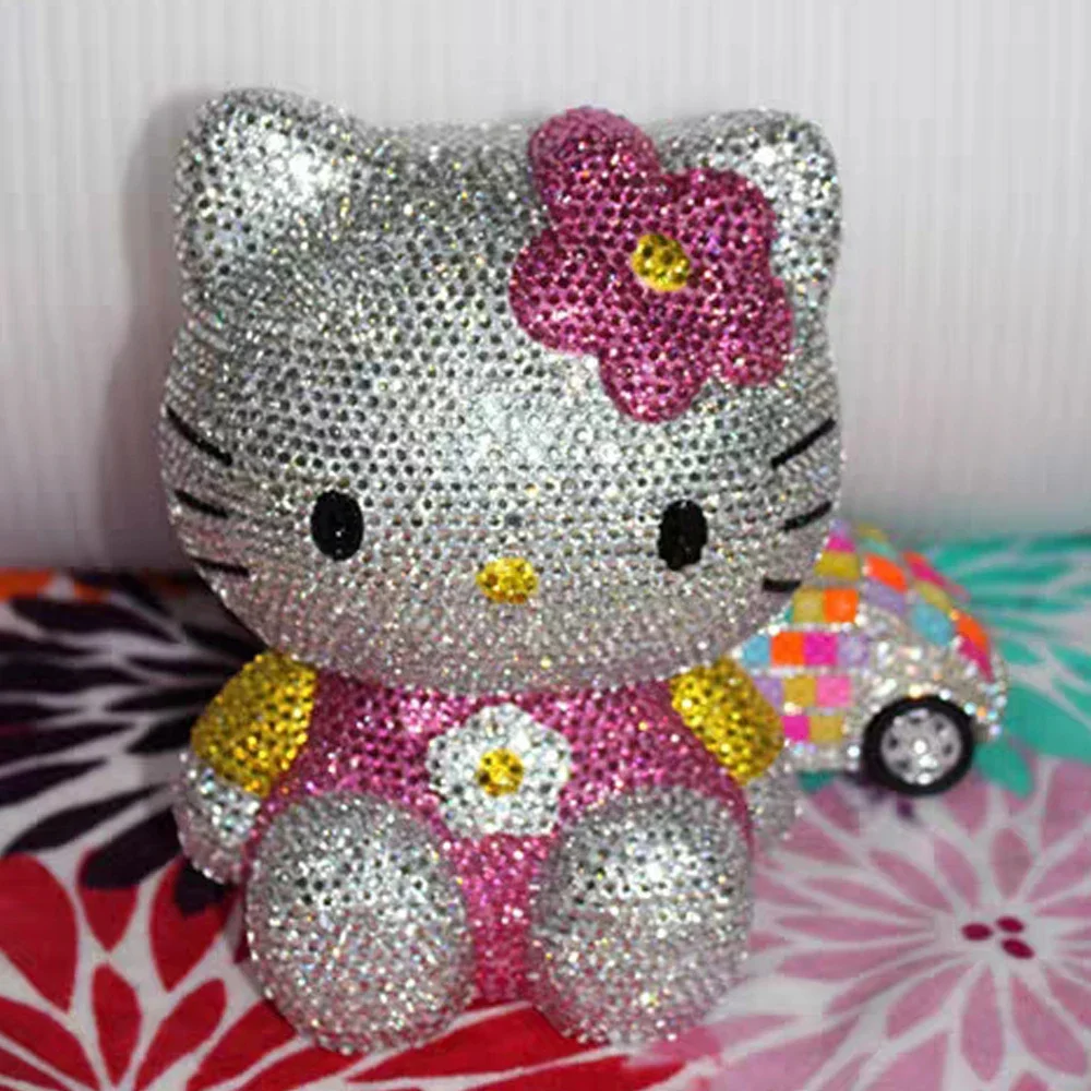 

Handmade Coin Storage Box 22cm Rhinestones Crystal BlingBling Bank Money Boxes Storage Kids Toys Home Decor Money Saving Gigt