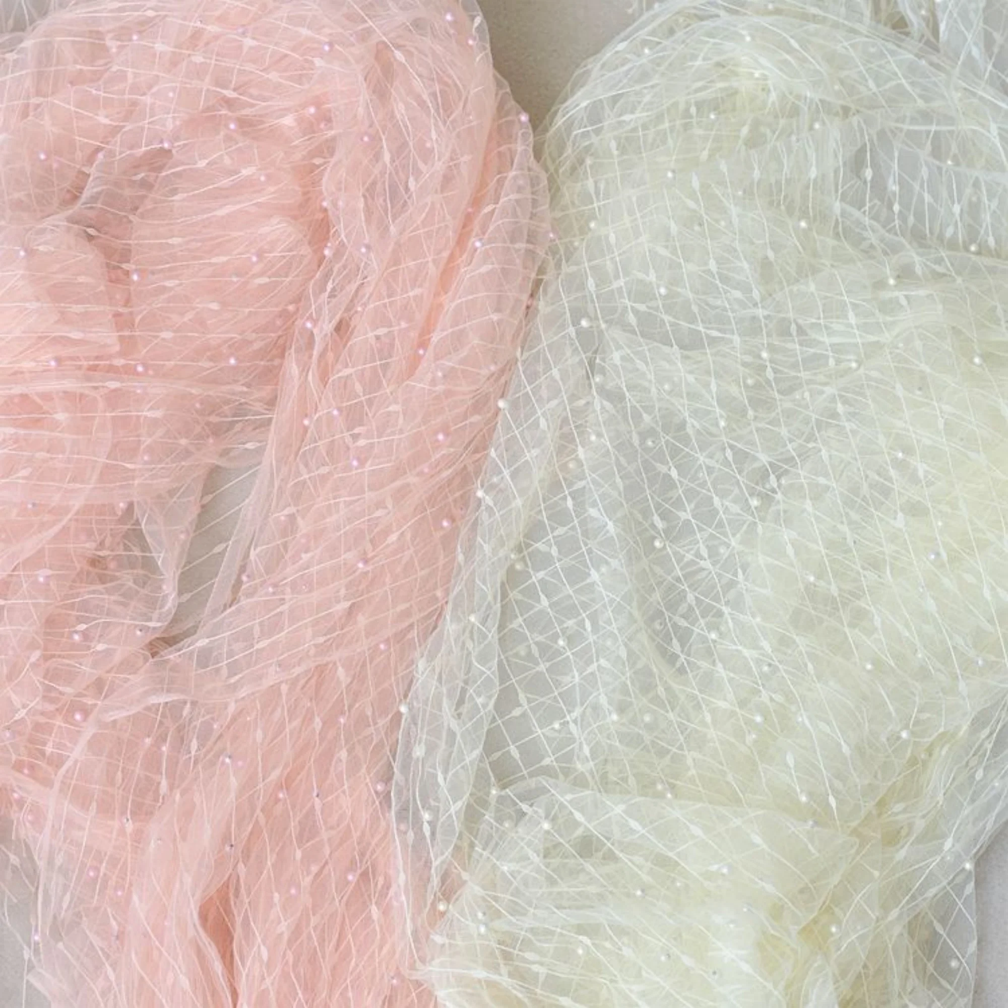 

0.5 meter Width 59.05 inches mesh lace fabric,Beaded pearl Sequins lace fabric,3D lace fabric,lace for DIY dress,Chinese Hanfu