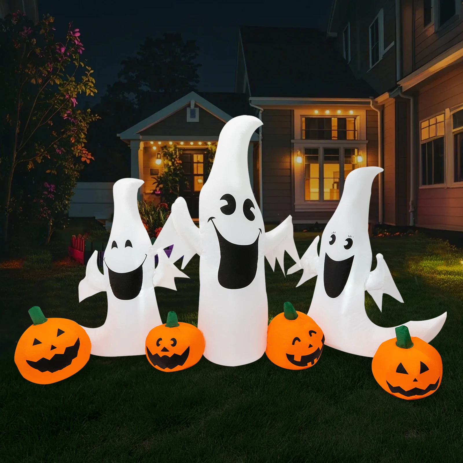 Bymaocar Halloween Inflatable Decorations Inflatable Decorations with Led Lights Long Halloween Inflatables