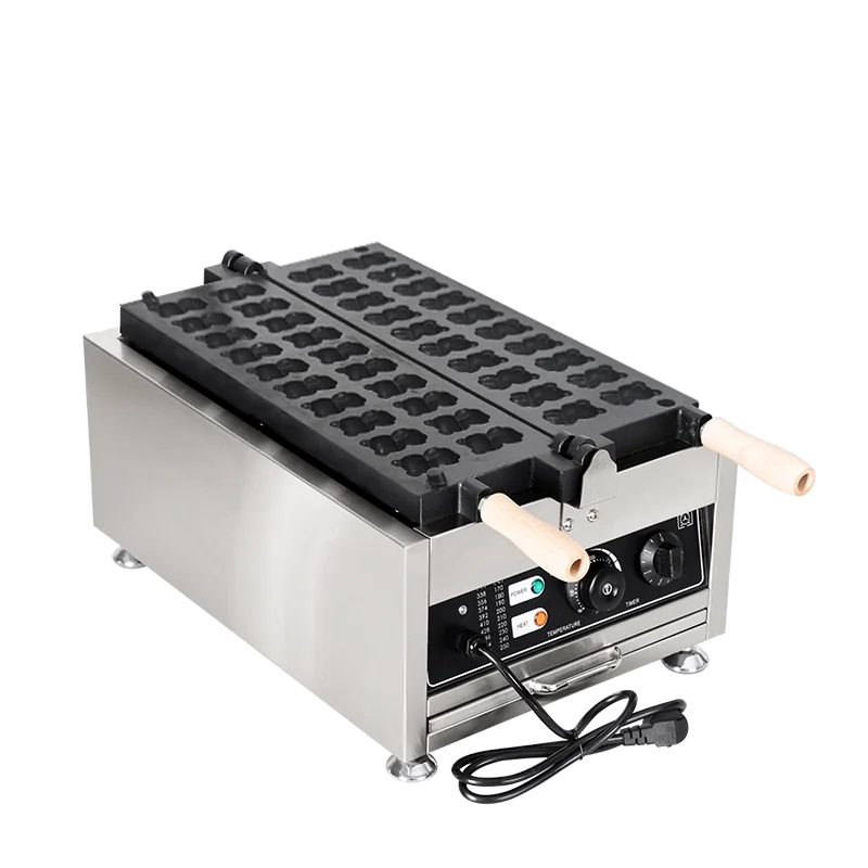 New Street Food Commercial Electric Waffle Maker 3000W 220V Makes 20 Bear-Shaped Waffles Per Batch