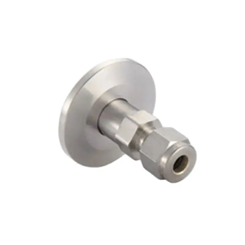 Stainless steel double ferrule joint to vacuum KF