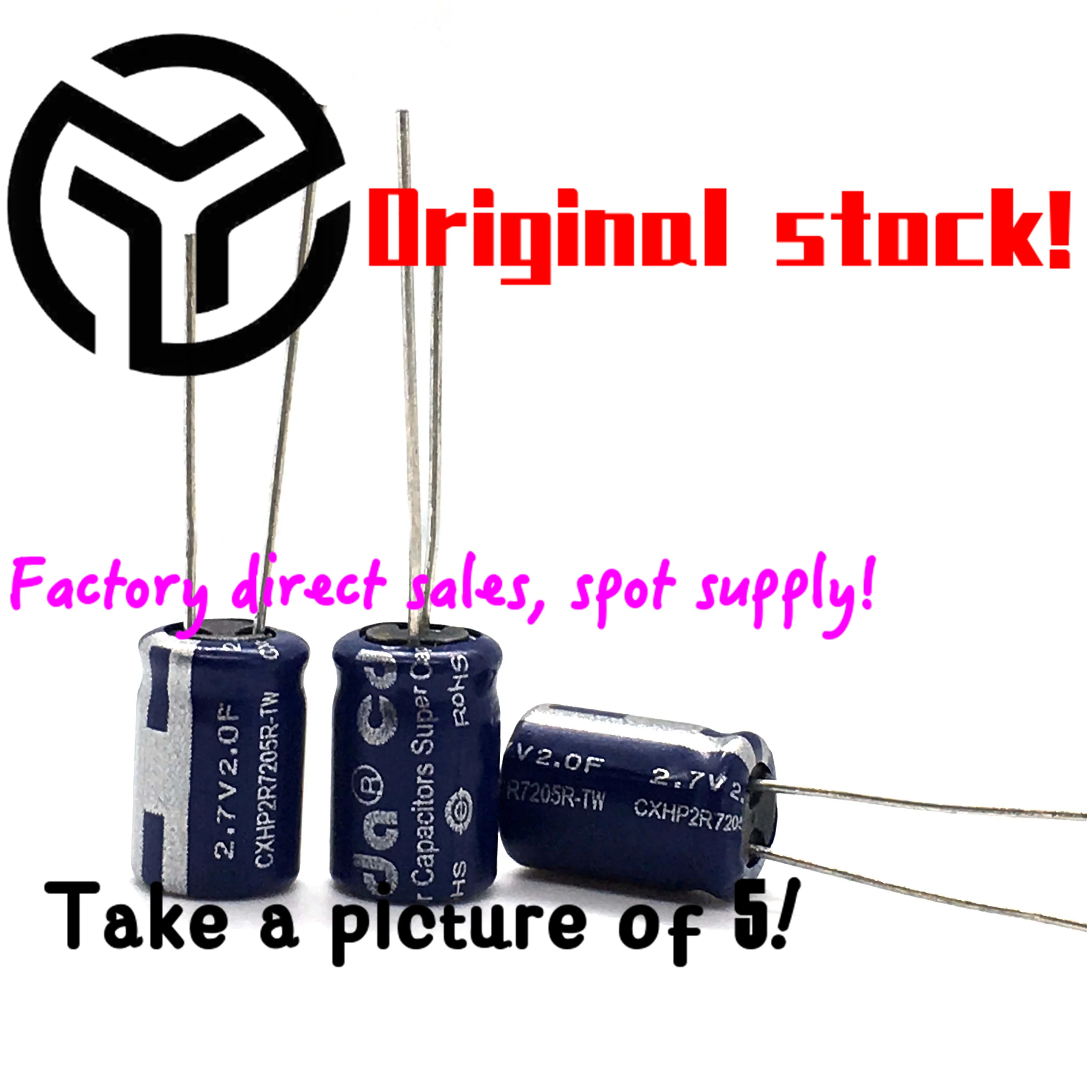 

Mass supply of 2.7v2.0f super farad capacitor 2.7v2f volume 8*12 energy storage capacitor winding type