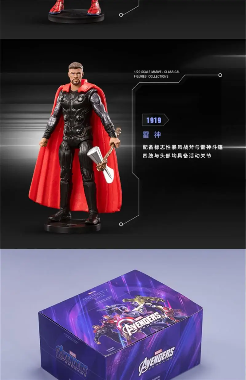 ZD Toys Avengers Legends Iron Man Spider Man Thor Captain America Thanos Hulk War Machine Actionfiguren Gif – Detail 20