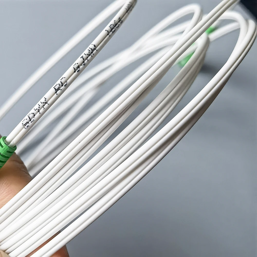 Indoor Drop Fiber Optic Patch Cord FTTH SC/APC-SC/APC Fiber Drop Cable White Jacket Single Mode 3M Extension Wire