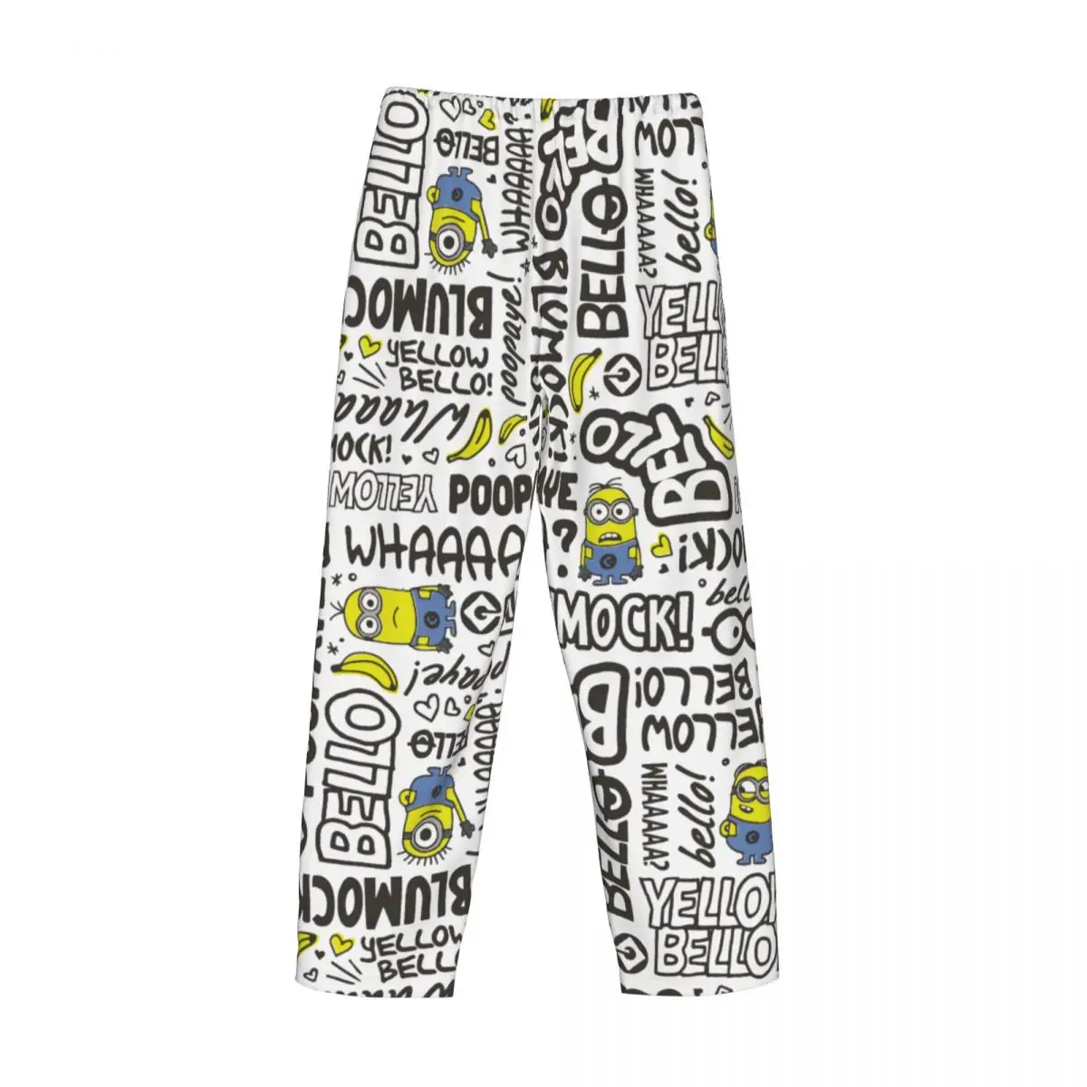 Pantalon de pyjama personnalisé avec poches pour hommes, film cancers, minions, lounge, vêtements de nuit commandés, bas