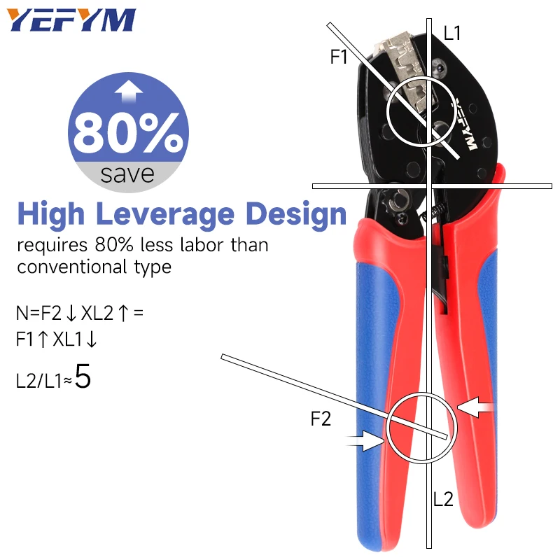 Crimping Mini Pliers YMS For MC2.5/4/6 Solar Connectors, Photovoltaic New Energy Terminals Ratchet Wire Tools YMS-2546B 2.5-6mm²