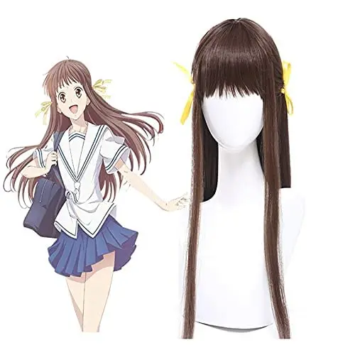 

Anime FRUITS BASKET Tohru Honda Cosplay Costume Wigs Long Straight Brown Party Hair Props Lolita Girl Halloween Synthetic Hair
