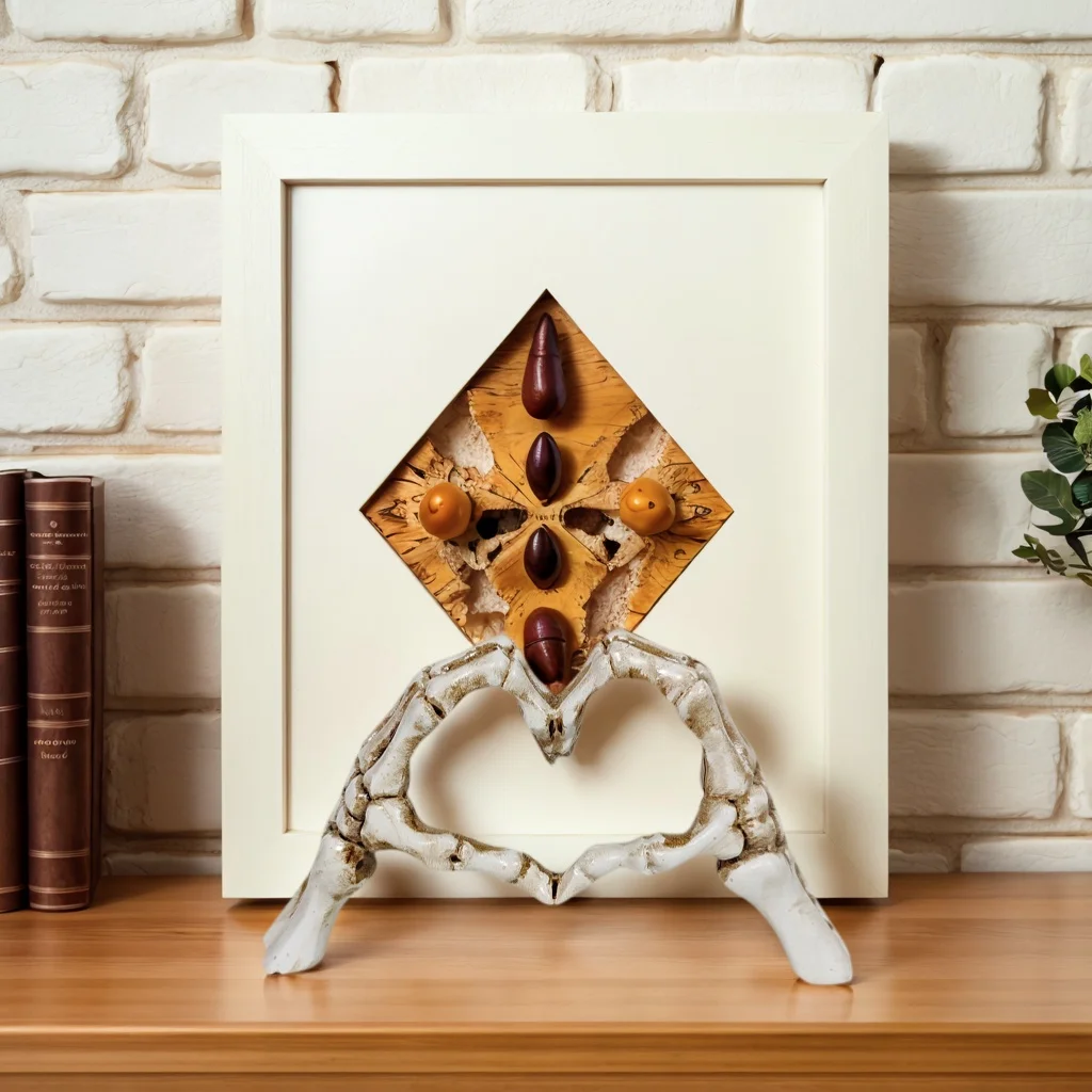 1-teiliges Totenkopf-Hand-Herz-Statuenornament mit dunklem Thema, kreatives Skelett-Design, Desktop-Studienraum/Halloween, einzigartiges und dekoratives Nischenartikel