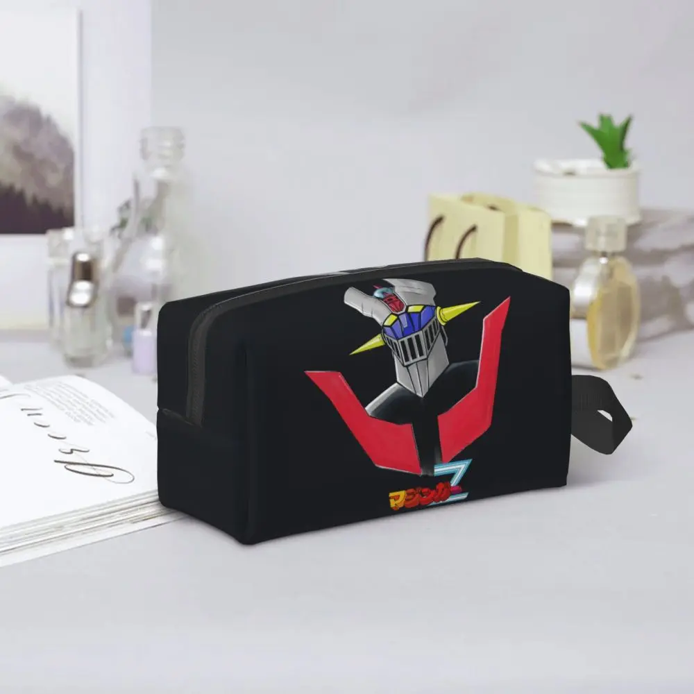 

2025 New style Custom UFO Goldorak Grendizer Robot Travel Cosmetic Bag for Anime Manga Makeup Toiletry Organizer Lady Beauty Sto
