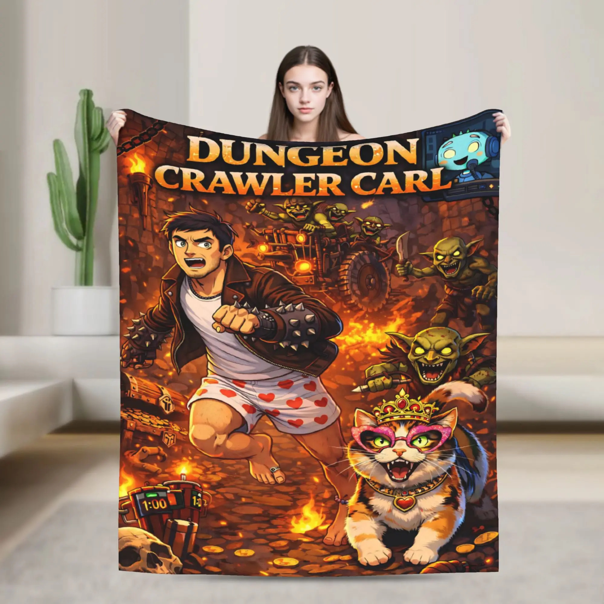 Dungeon Crawler Carl  Merch Blanket Ultra Soft  Throw Blankets for Sofa 50x60 Inches Multiple Sizes Throws And Blankets