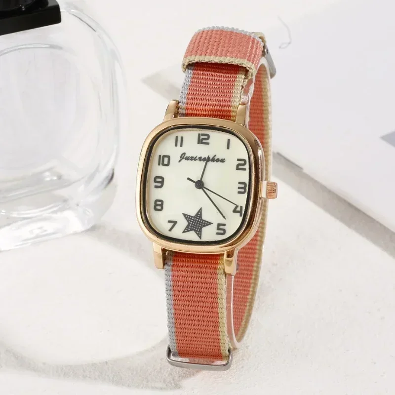 Retro Minimalist Star Square Watch Women\'s Casual Wristwatch Women Quartz Watches Ladies Clock Gift Reloj Mujer Relogio Feminino