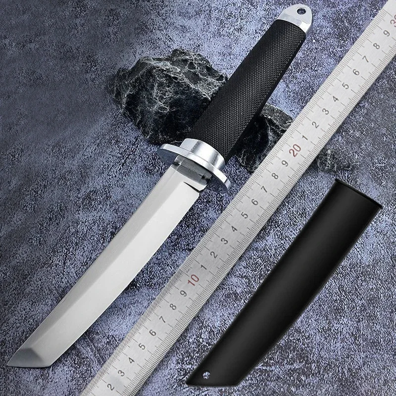 Outdoor tactical self-defense knife Japanese portable knife field kitchen household high hardness with knife sheath fruit knife