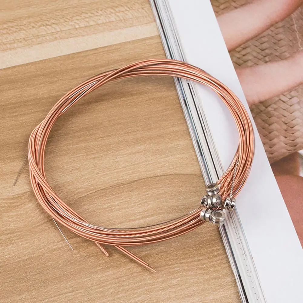 1set Guitar Strings High Quality Copper String Gift for Guitar Beginner Acoustic Folk Classic Guitar Parts Accessories