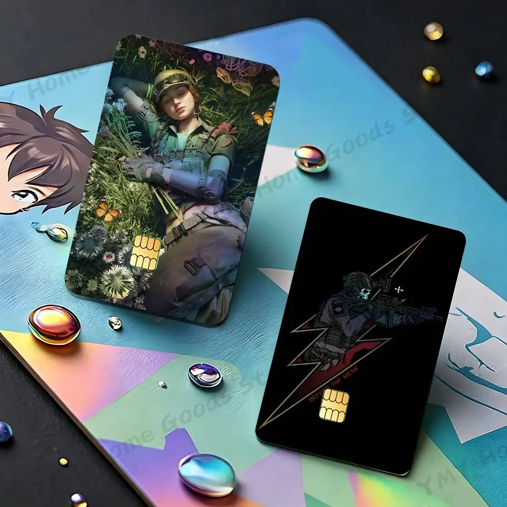 Game Delta F-Force Holographic Laser Shinny Film Skin Cover Sticker for Debit Credit Card Bank Card