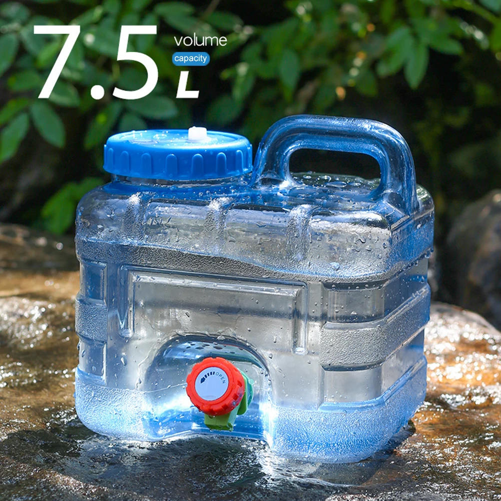Portable Water Container with Spigot Multifunction Drinking Water Jug Large Capacity Water Storage Carrier for Camping Picnic