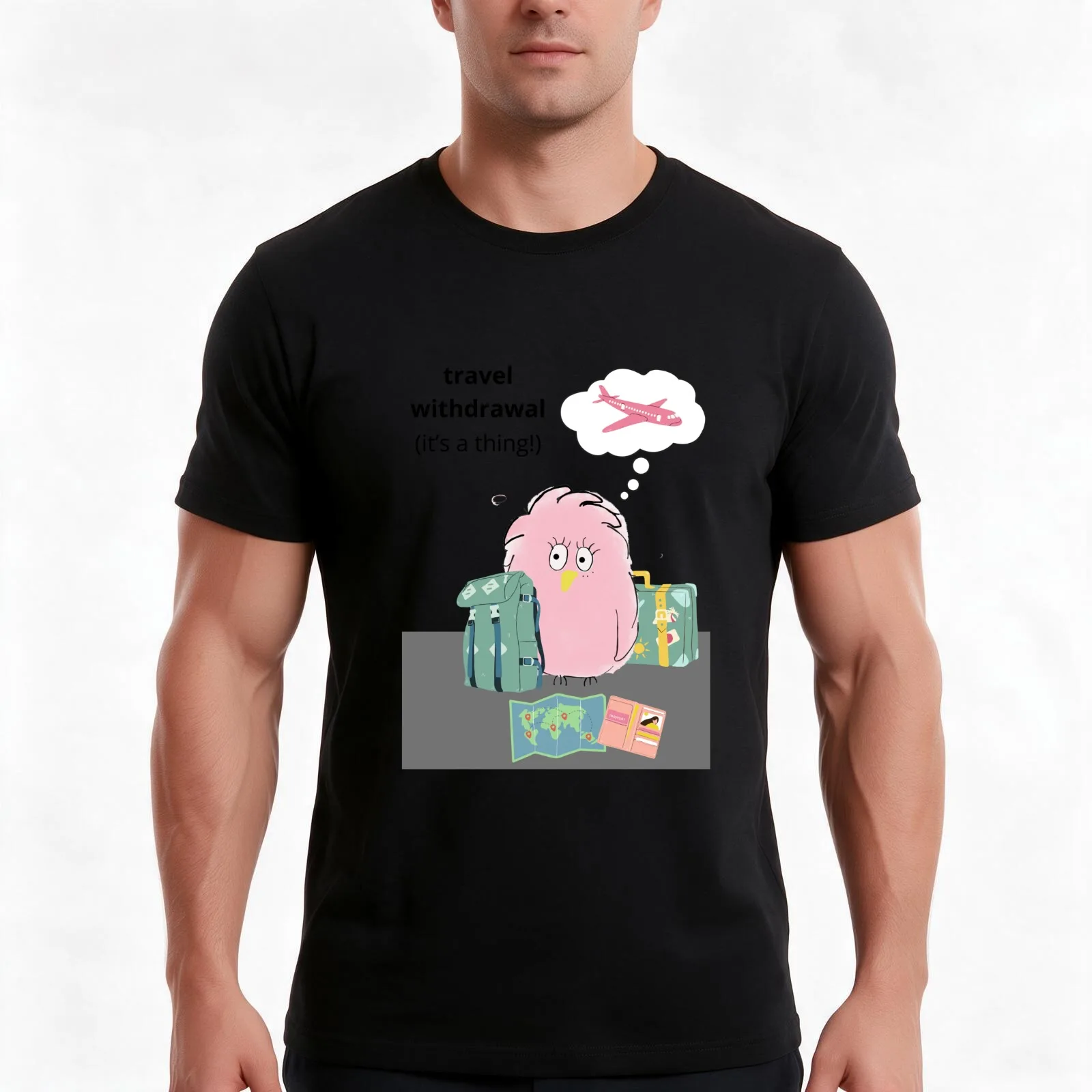 Ruffles - travel withdrawal T-Shirt, Summer Casual Cotton Tee, Oversized Streetwear Tops, Vintage Graphic Print, 100% Cotton