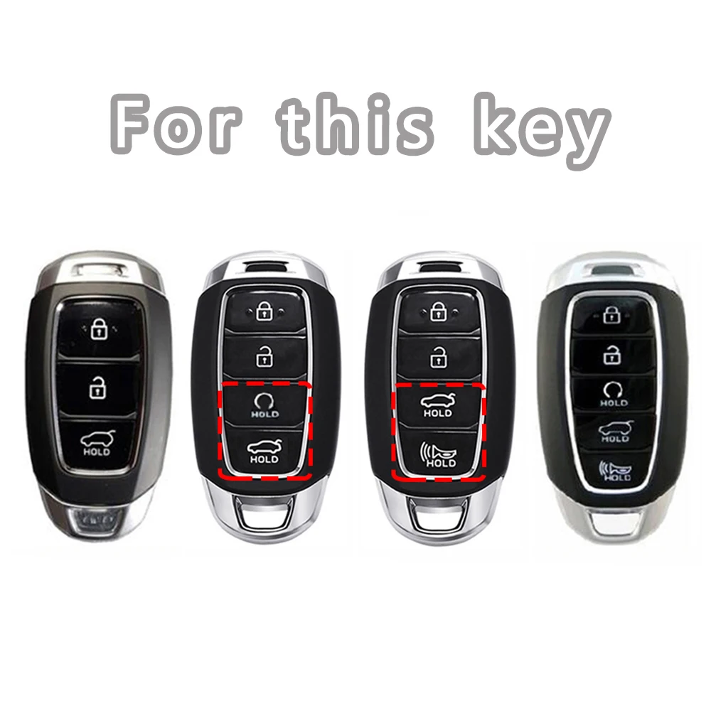 For Hyundai I30 Ix25 Elantra Solaris Azera Grandeur Ig TM Accent Santa Fe Palisade 3/4/5 Buttons TPU Car Key Case Cover Shell