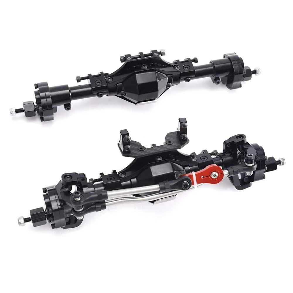 Aluminum Front Rear Portal Axle Assembled Axles for 1/10 Axial SCX10 II 90046 90047 RC Crawler Car Upgrades