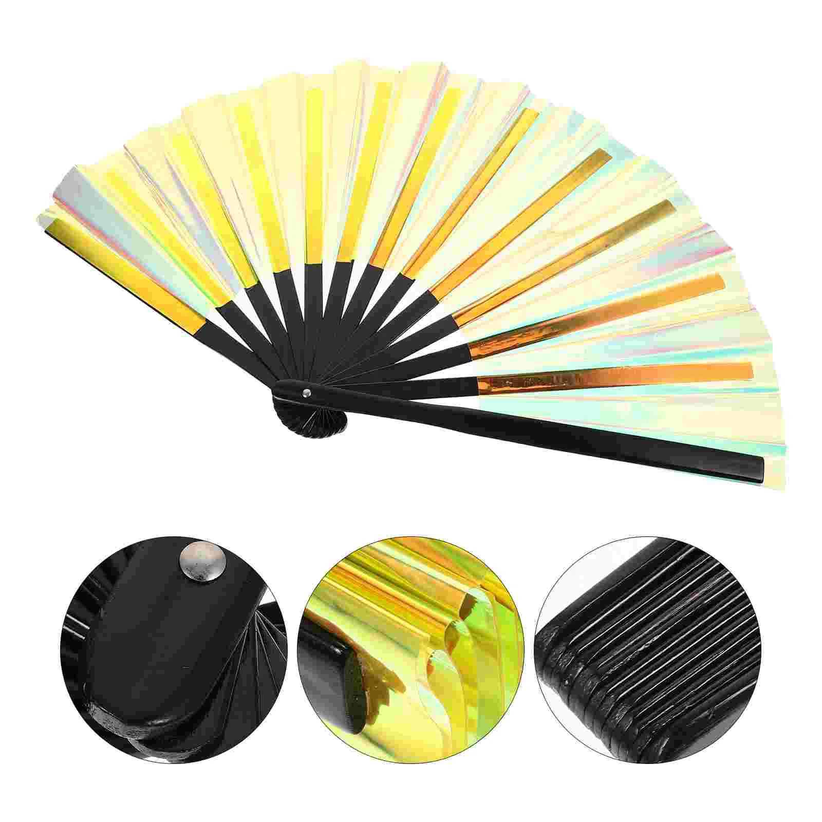 Bracelet Folding Hand Fan Small Fans for Weddings Manual Golden Women Foldable Miss