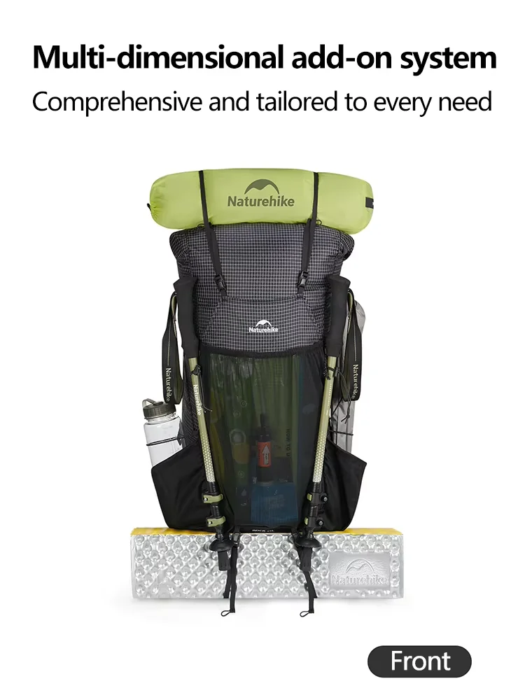 Naturehike Wanderrucksack 60+5L Große Kapazität Rock Series 2.0 Outdoor-Sporttasche Camping Klettern Reise Wasserdichter Rucksack – Detail 21