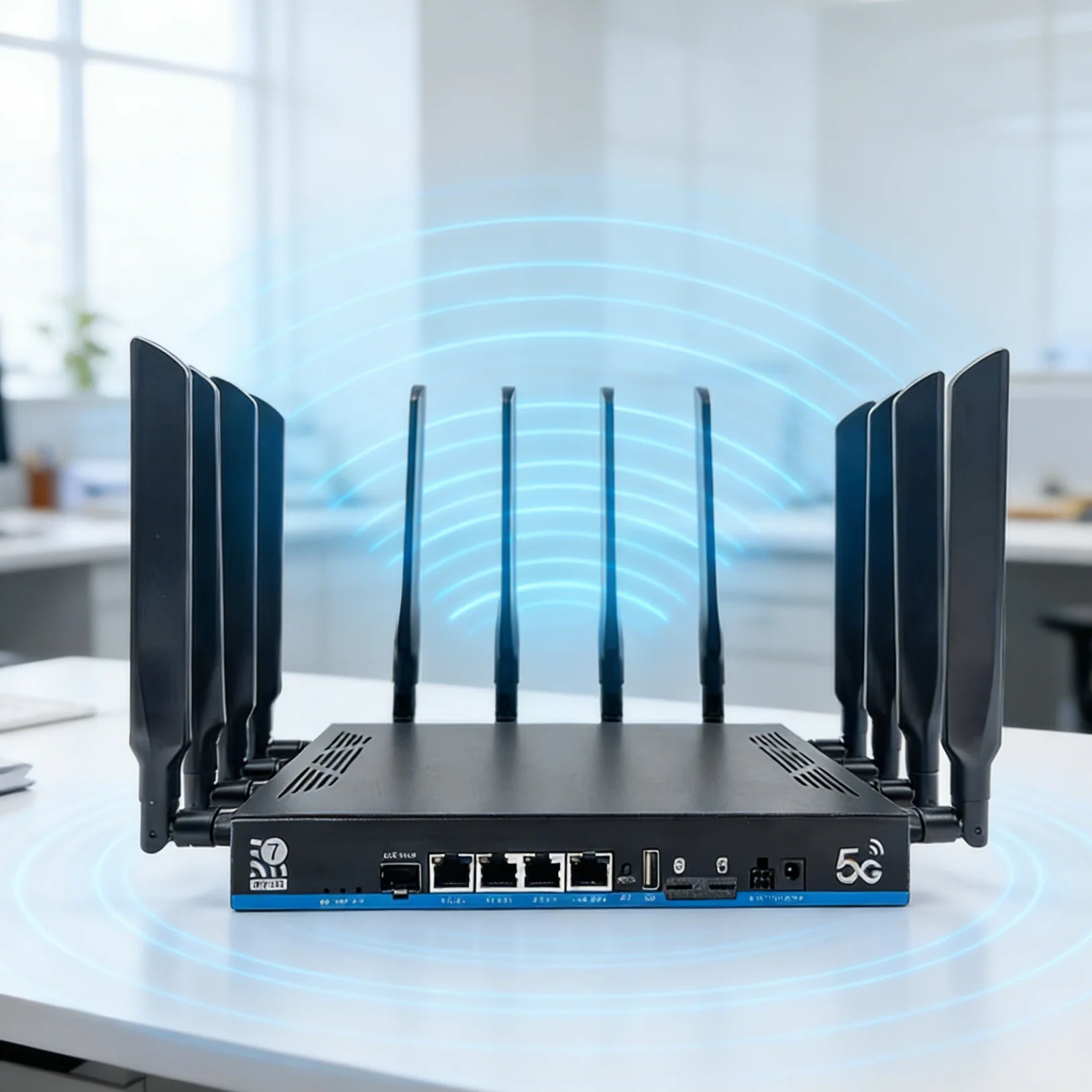 New WiFi7 Tri-Band 19000Mbps 5G Router | Dual SIM Card Modem, 2.5GB WAN + 1GB DDR4, Home & Enterprise High-Speed Mesh Router