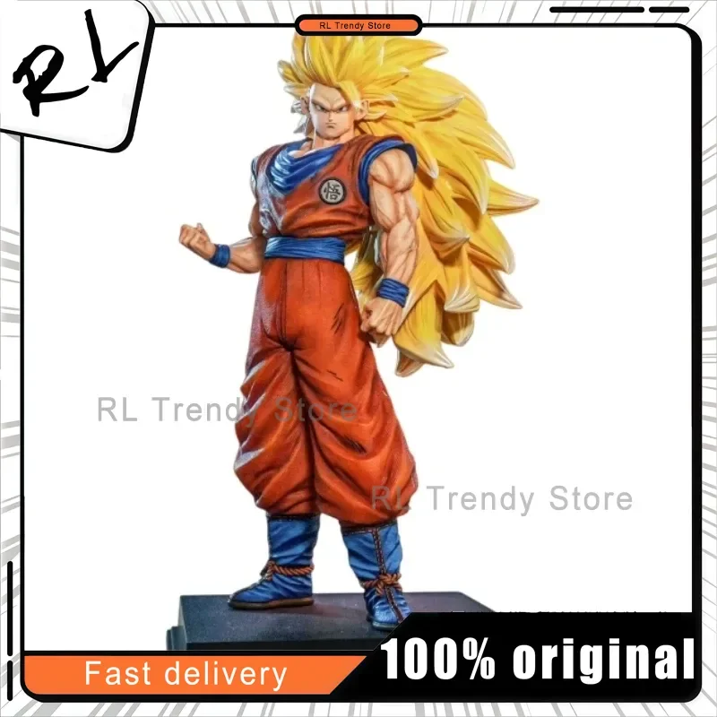 

54cm 1/4 Scale JT Super Saiyan 3 Goku Standing Pose Large Size Dragon Ball Anime Figure Model Statue
