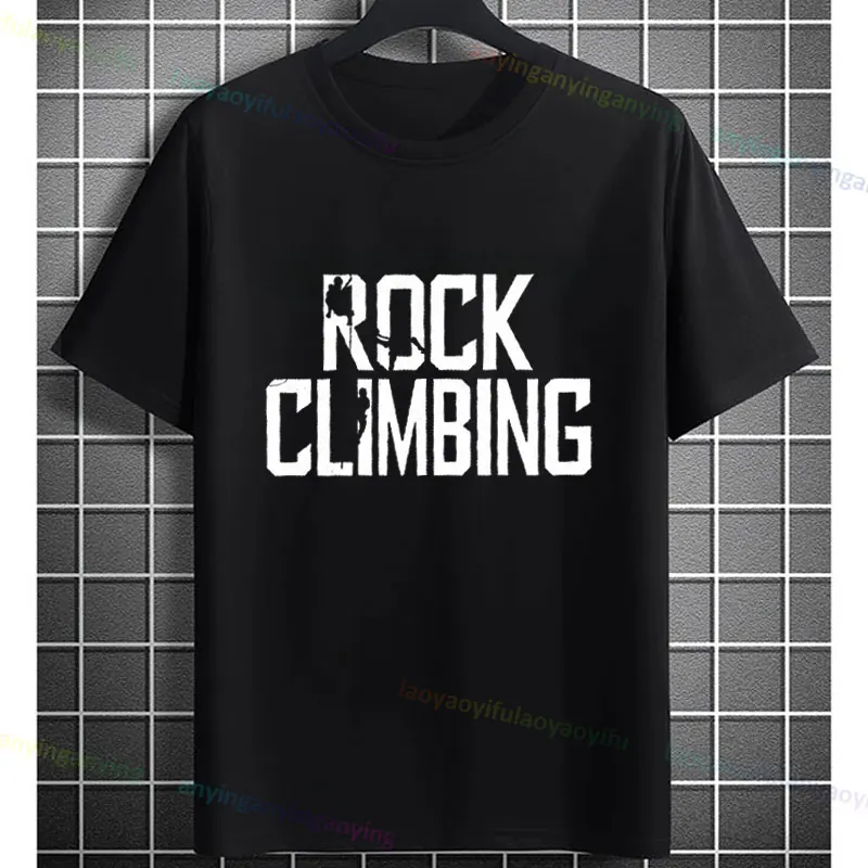 Mountaineering Climber Originality Graphic Design T-shirt Pure Cotton Casual Short-sleev Outdoor Clothing Unisex Clothse