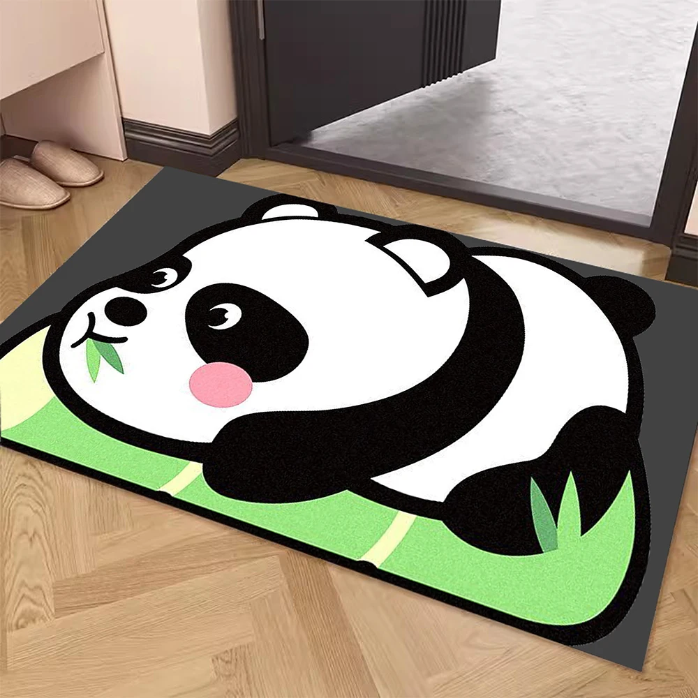 

Cartoom Panda Kawaii Diatom Mud Mat Washable Rugs Non-Slip Kitchen Mats Waterproof Kitchen Floor Rug Entry Door Mats Home Carpet