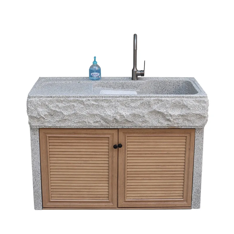 Natural granite laundry pool with rubbing board courtyard sink basin marble vegetable sink outdoor sink