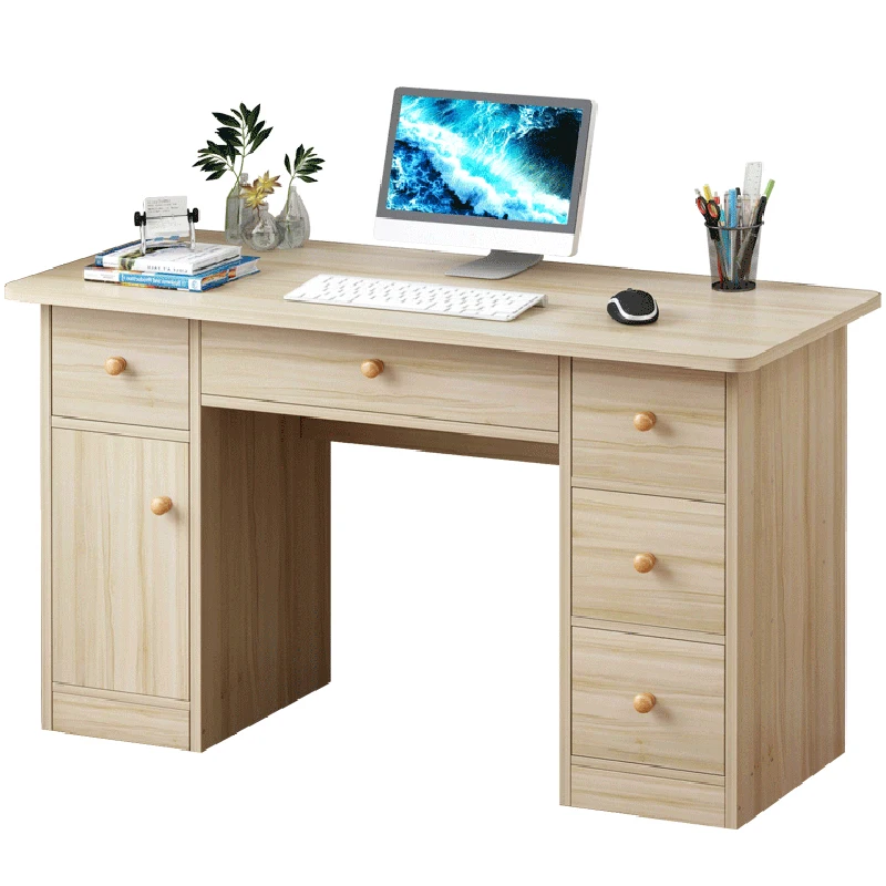 Computer Desk With Drawers Modern Ergonomic Bedroom Space Saving Easy Assembly