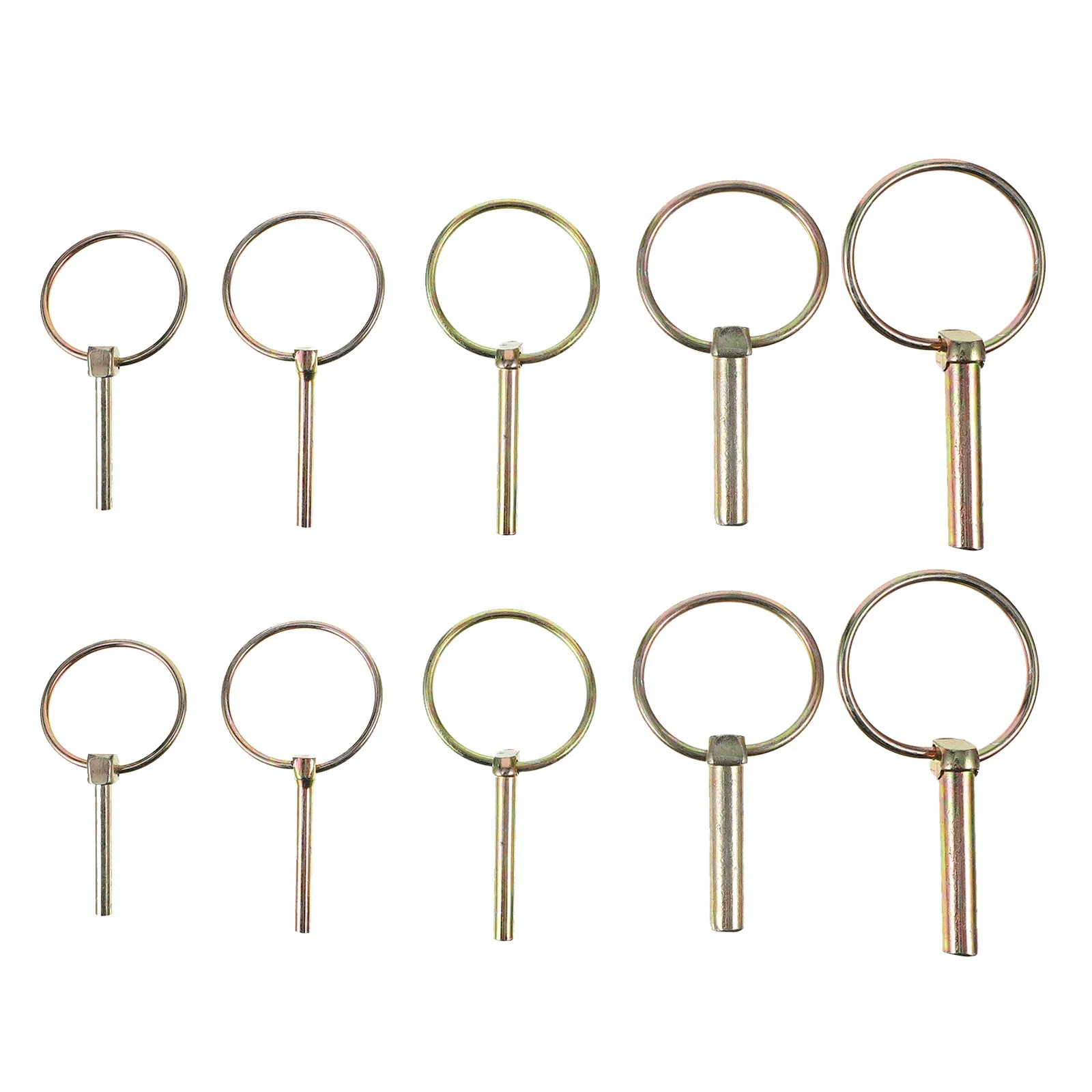 10 قطعة قفل أمان دبوس الزنك مطلي الكربون الصلب الثقيلة ل وصلة مقطورة جرارات زراعية جزازة الشاحنات الربيع تحميل رمح