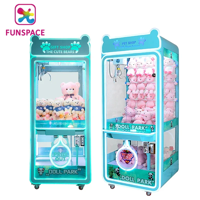 Wholesale Custom Amusement Park Coin Operated Game Machine Toy Vending Arcade Claw Crane Machine Claw Machine With Bill Acceptor