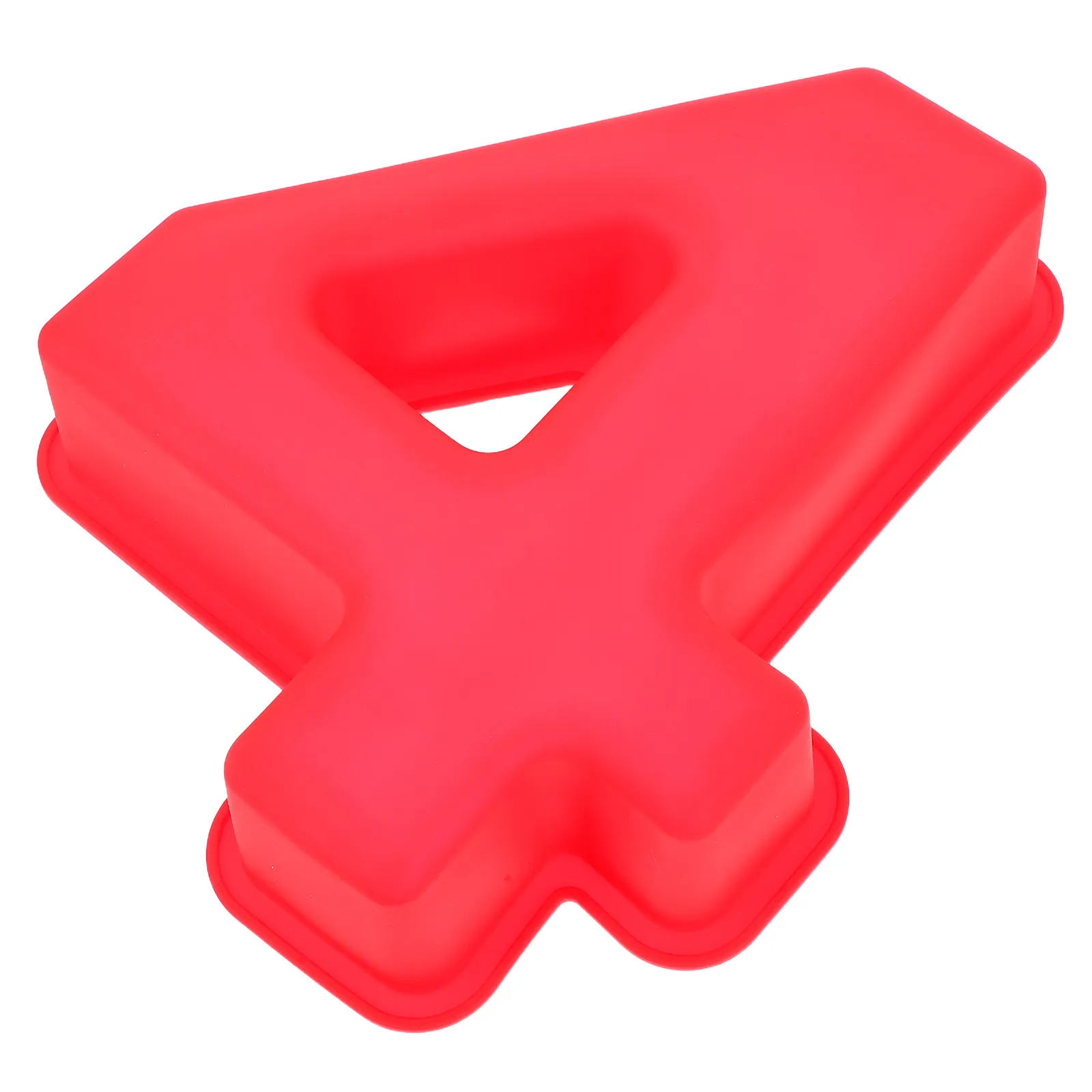 Silicone Number Cake Mold - 3d Digital Baking Silicone Mould - Diy 10 Inch Large Number 4 Cake Pan Form For Birthday And Wedding