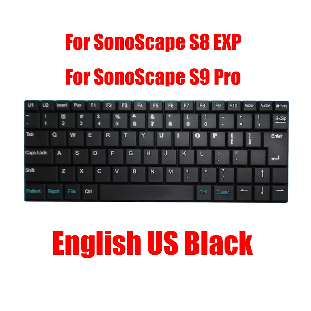 

Ultrasound Keyboard For SonoScape S8 EXP / S9 Pro English US Black New